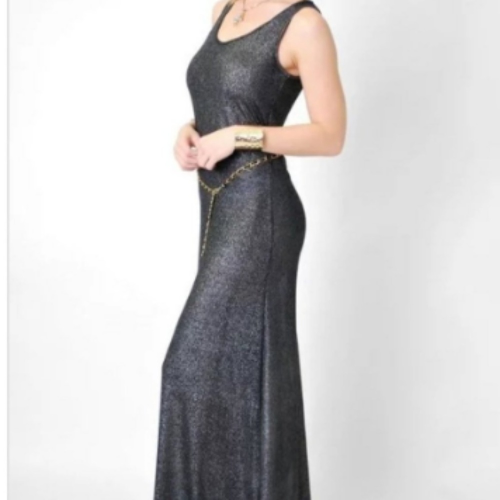 🌹Black Shimmer Maxi Dress